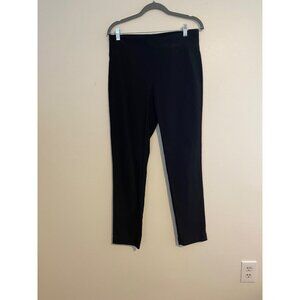Black Focus 2000 Womens Stretchy Trousers Size 10 Rayon Blend Pull On Pants